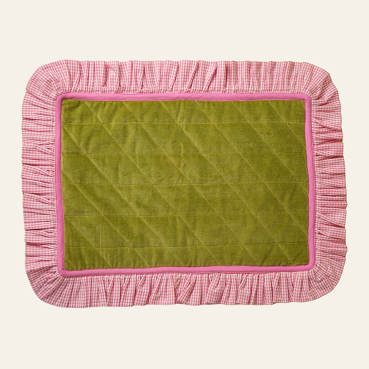 Pink & Green Frill Placemats | Set of 2