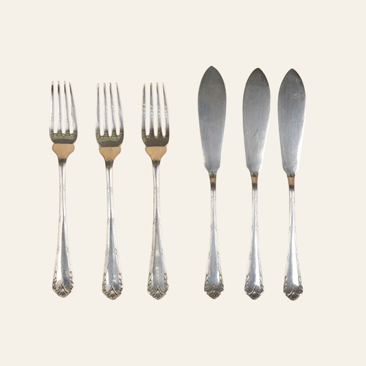 Silver Plated Forks & Knives | Set of 12