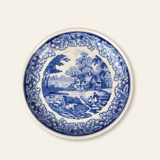 Vintage Blue Biltons Dinner Plates | Set Of 2