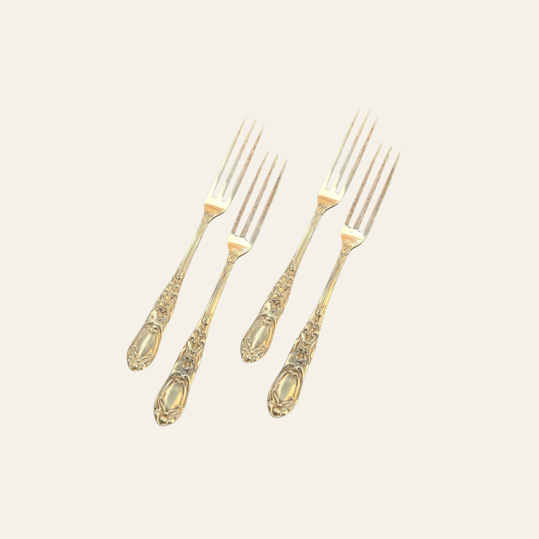Set of 6 Victorian Silver-Plated Fish Forks
