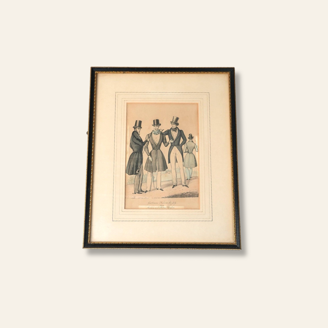 Framed Regency Fashion Plate Print