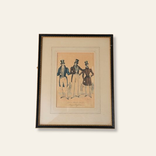 Framed Regency Fashion Plate Print