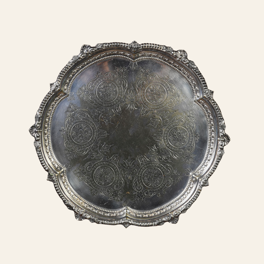 Silver-Plated Engraved Tray