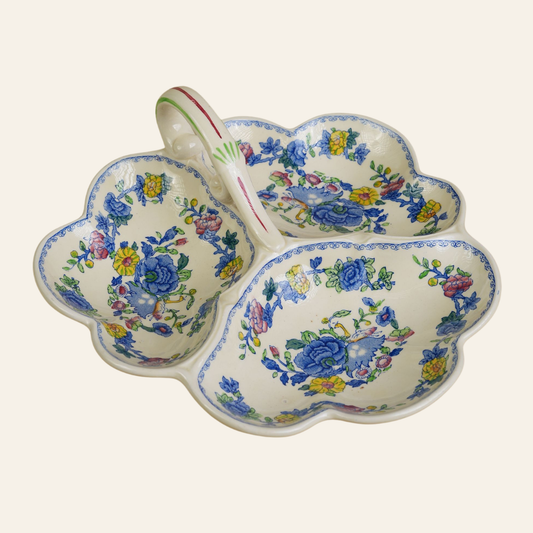 Mason’s Ironstone Regency Pattern Three-Part Dish