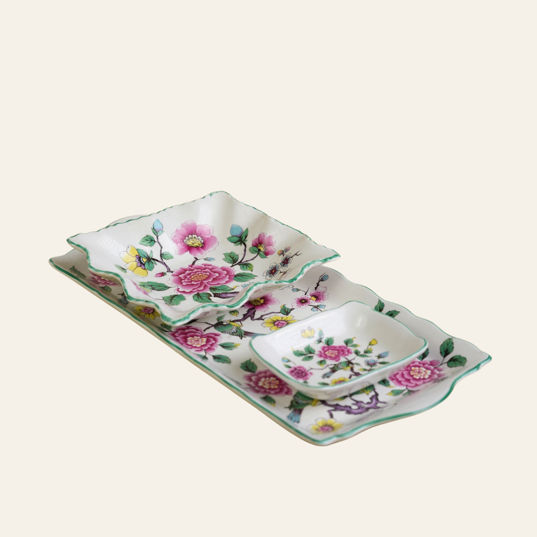 Old Foley Trinket Plate Set