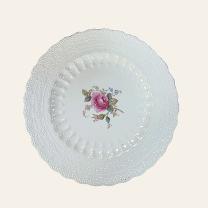 Spode Copeland English Pink Rose Embossed Plates | Set of 4