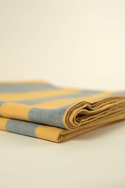 Striped Blue & Yellow Table Cover