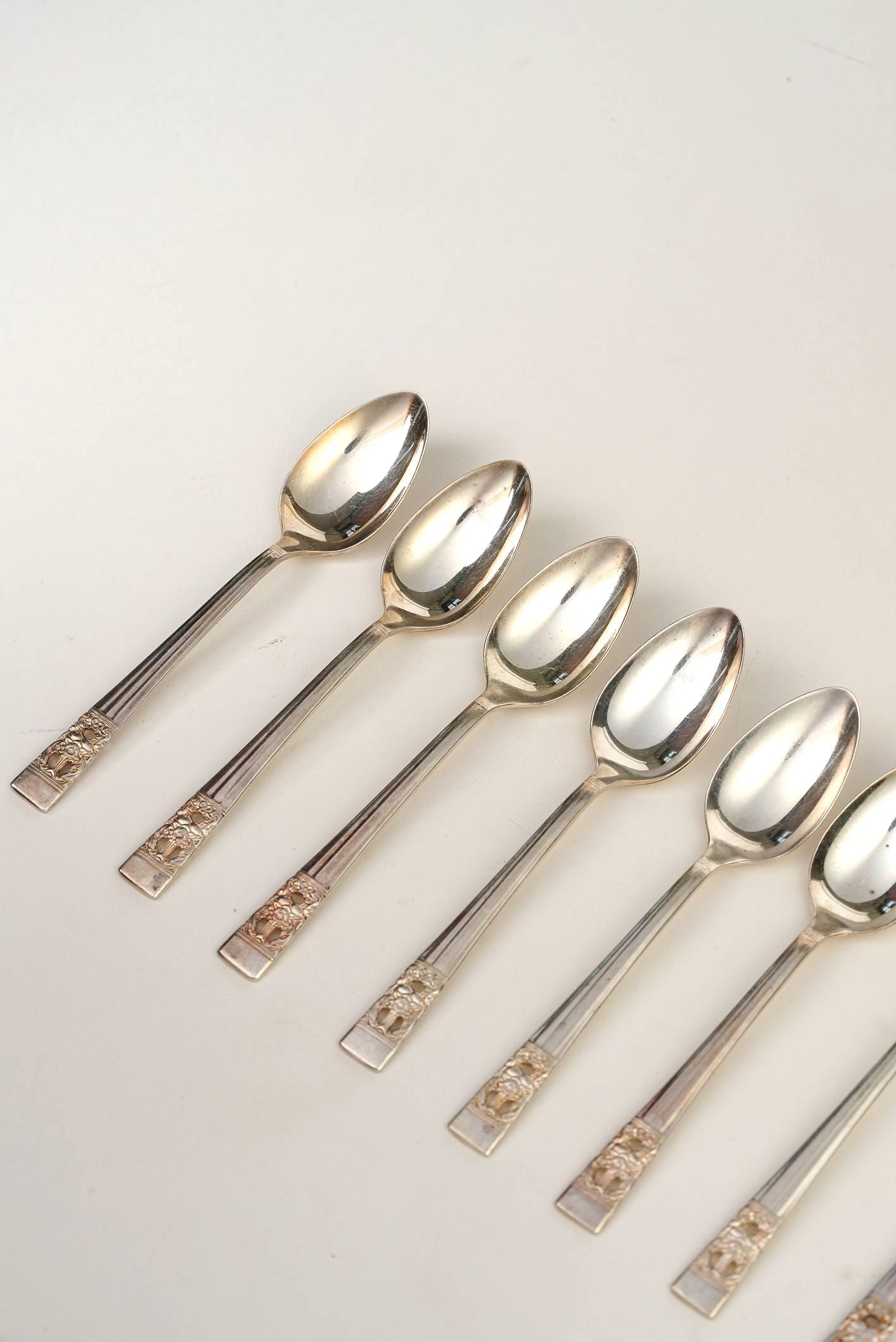 Antique Sliver Plated Dinner Spoons | Set of 8
