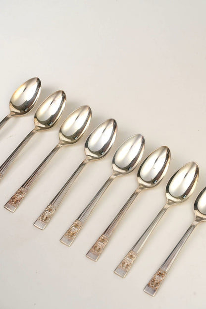 Antique Sliver Plated Dinner Spoons | Set of 8