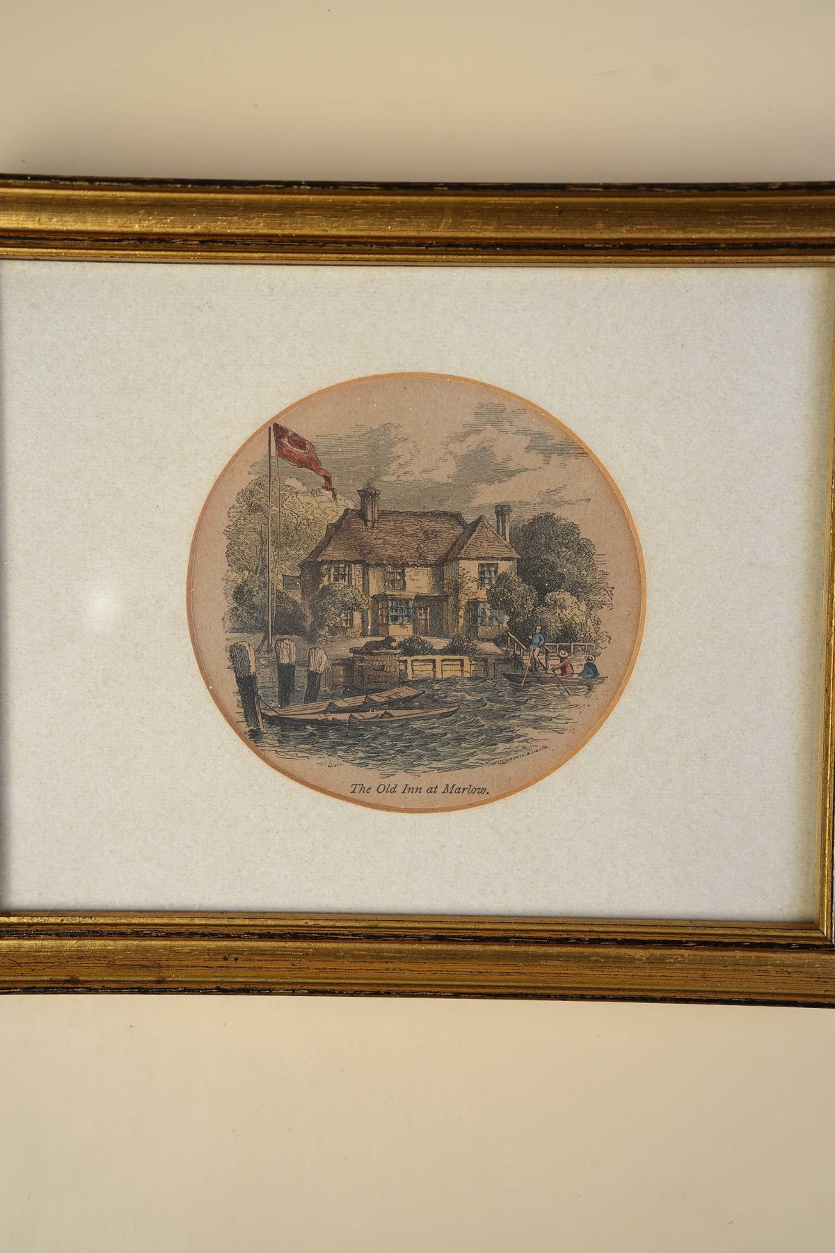 Antique Hand-Coloured Print — The Old Inn at Marlow