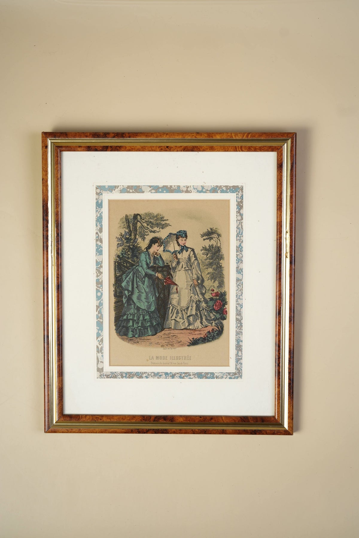 Antique French Fashion Plate — La Mode Illustrée
