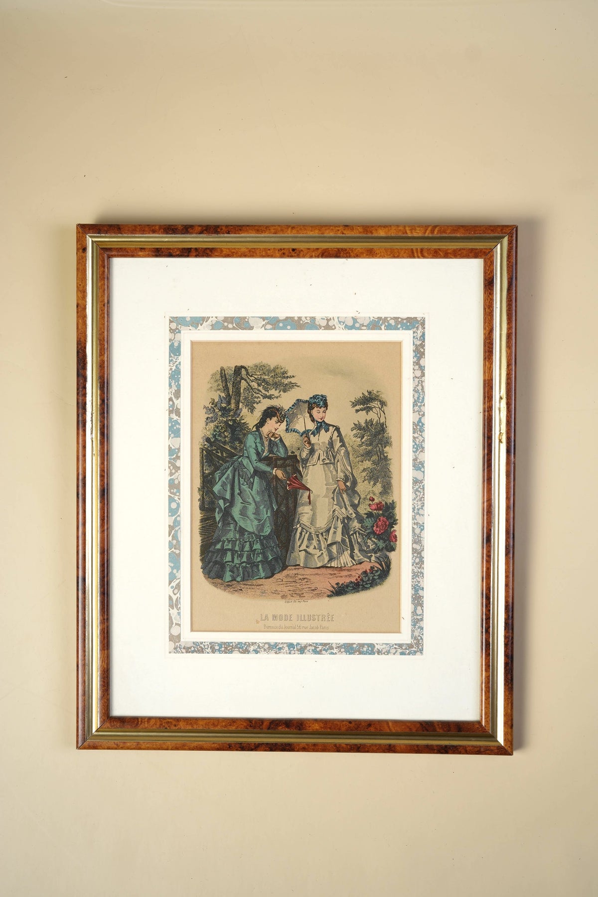 Antique French Fashion Plate — La Mode Illustrée