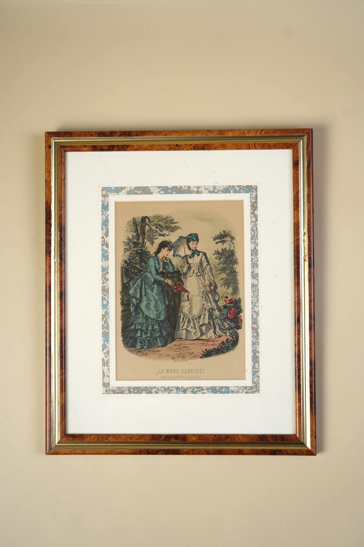 Antique French Fashion Plate — La Mode Illustrée