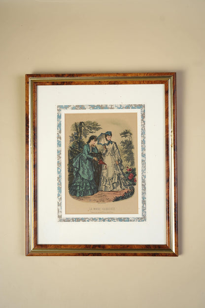 Antique French Fashion Plate — La Mode Illustrée