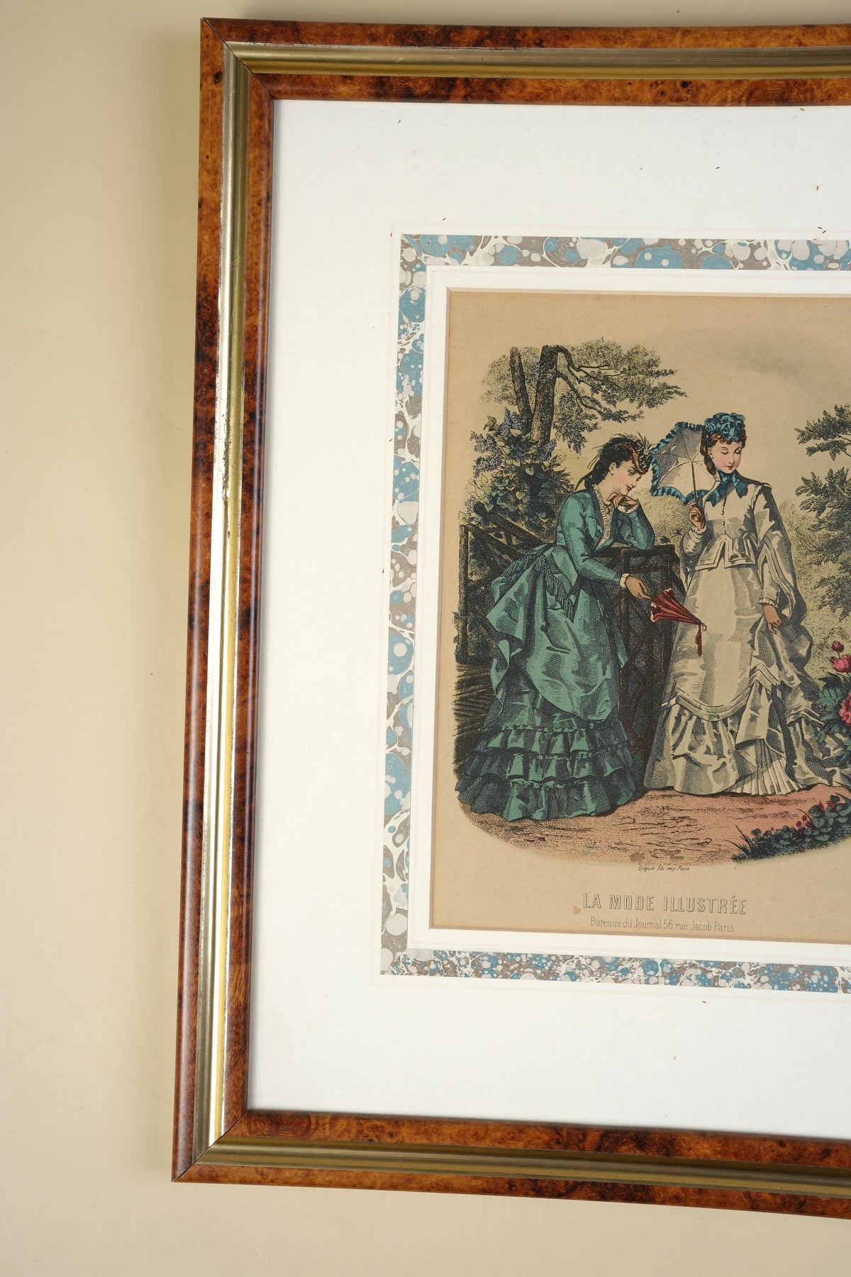 Antique French Fashion Plate — La Mode Illustrée