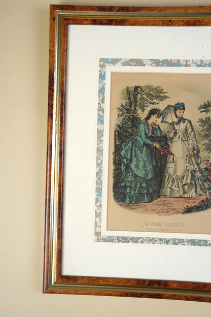 Antique French Fashion Plate — La Mode Illustrée
