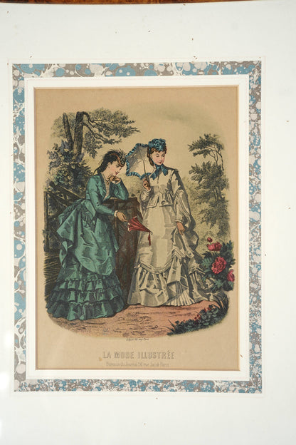 Antique French Fashion Plate — La Mode Illustrée