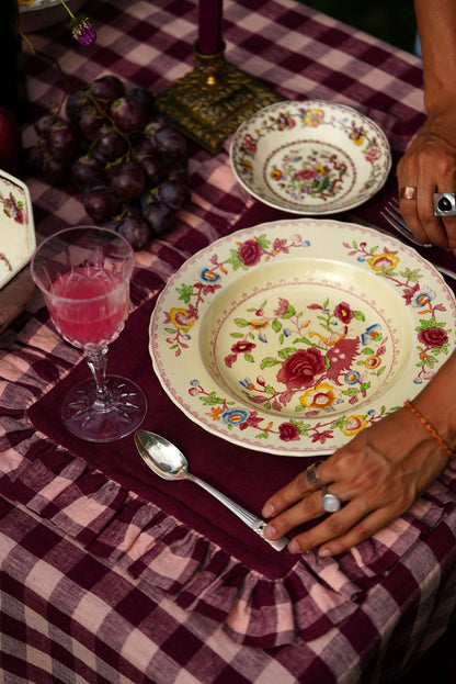 Set of 6 | Mason's Ironstone, Red 'Regency' Large Stew Bowls