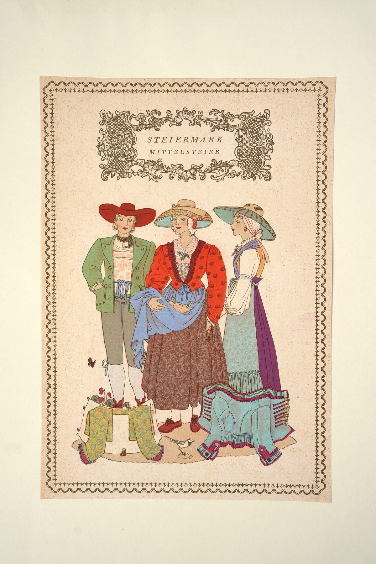 Austrian Folk Costume Print