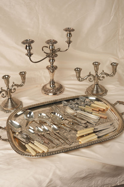 English Georgian Old Sheffield Candelabra