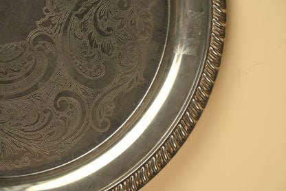 Silver-Plated Engraved Tray