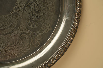 Silver-Plated Engraved Tray