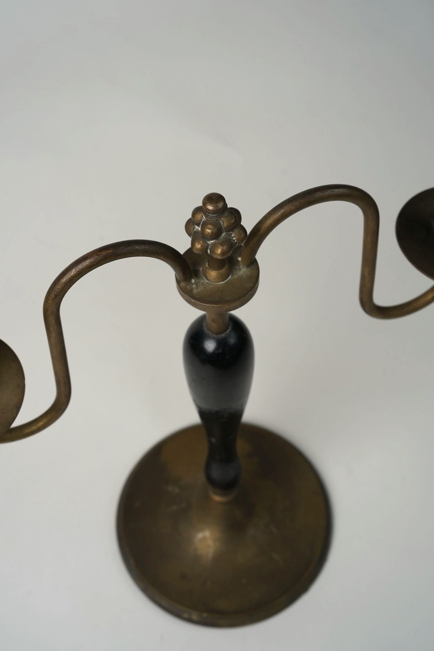 Georgian Brass Twin-Light Candlestick