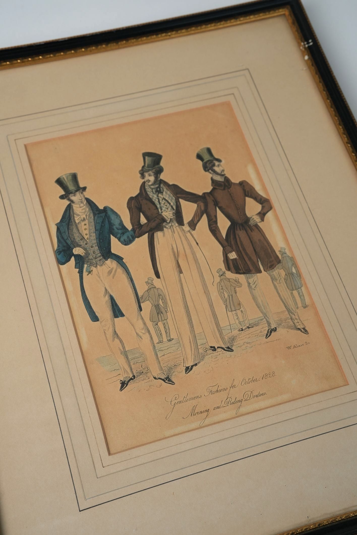 Framed Regency Fashion Plate Print