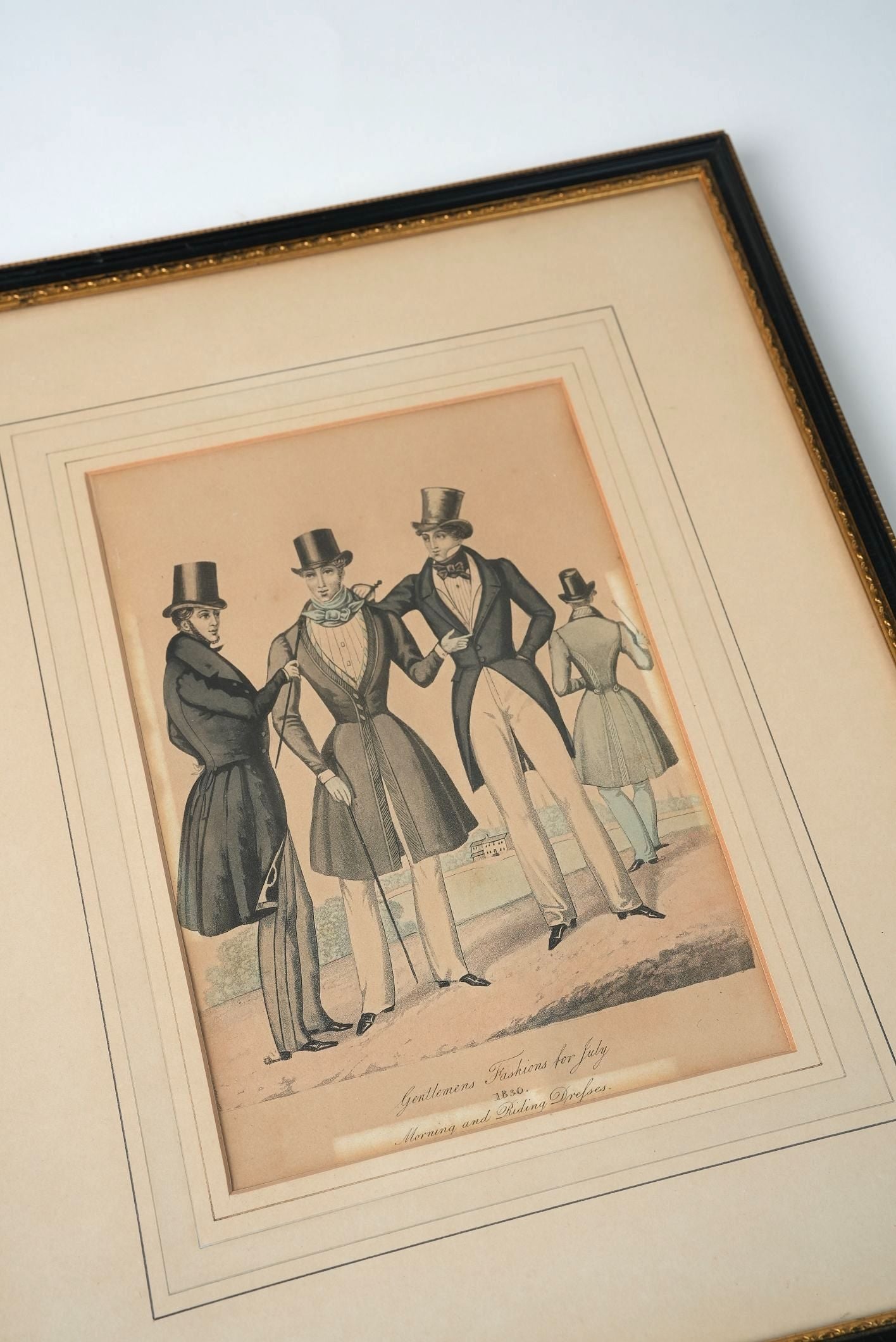 Framed Regency Fashion Plate Print
