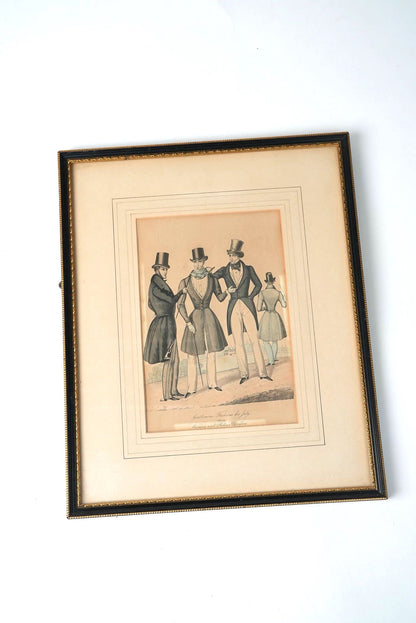 Framed Regency Fashion Plate Print