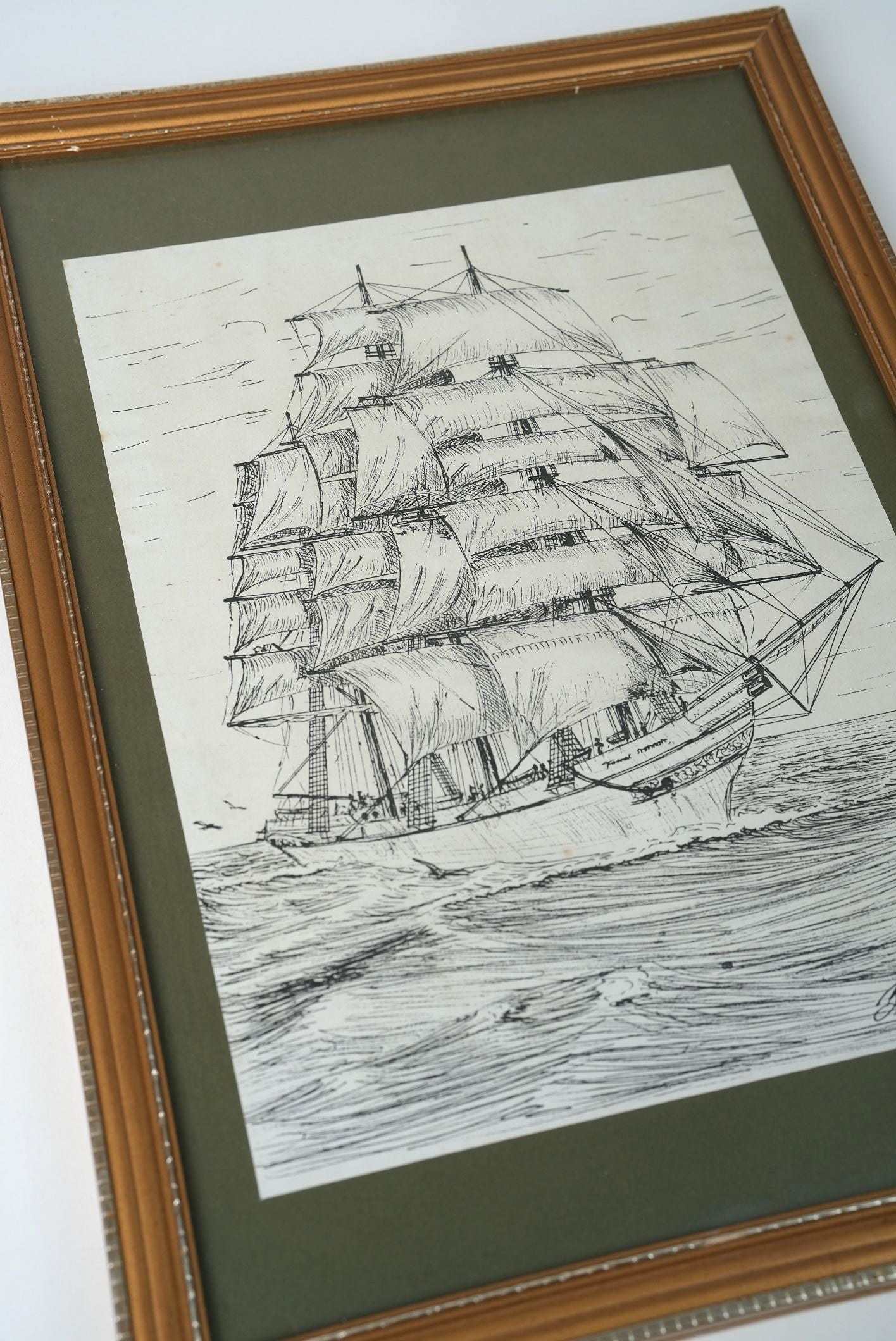 Tall Ship Under Full Sail 1983