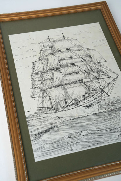Tall Ship Under Full Sail 1983