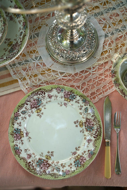 Set of 5 | Antique William Northwood “Maine” Pattern Dinner Plates