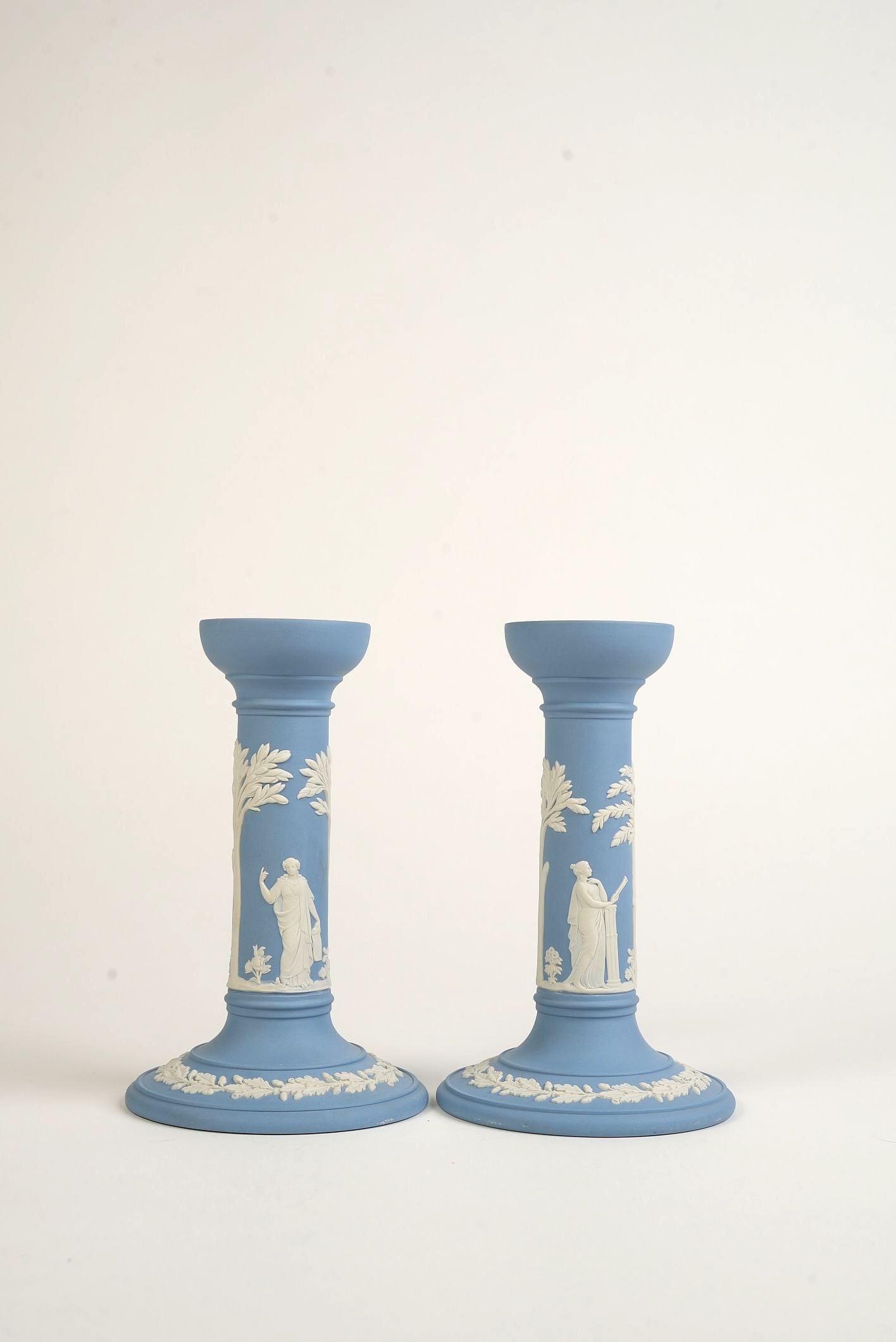Wedgwood Jasperware Neoclassical Candlesticks