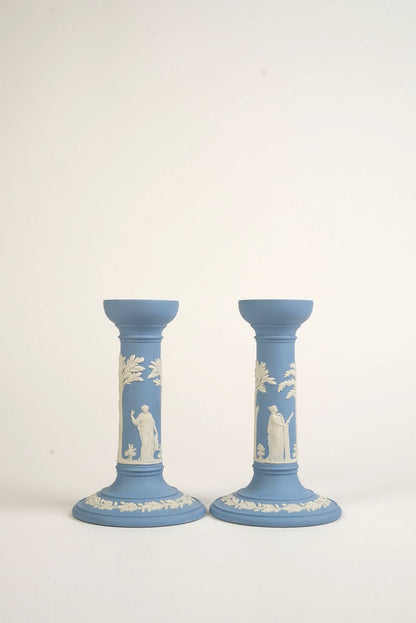 Wedgwood Jasperware Neoclassical Candlesticks