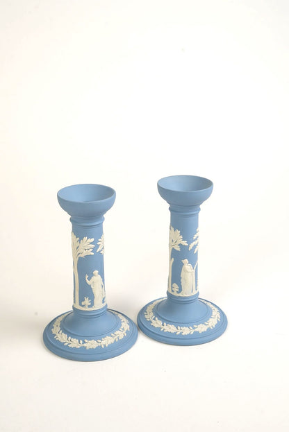 Wedgwood Jasperware Neoclassical Candlesticks