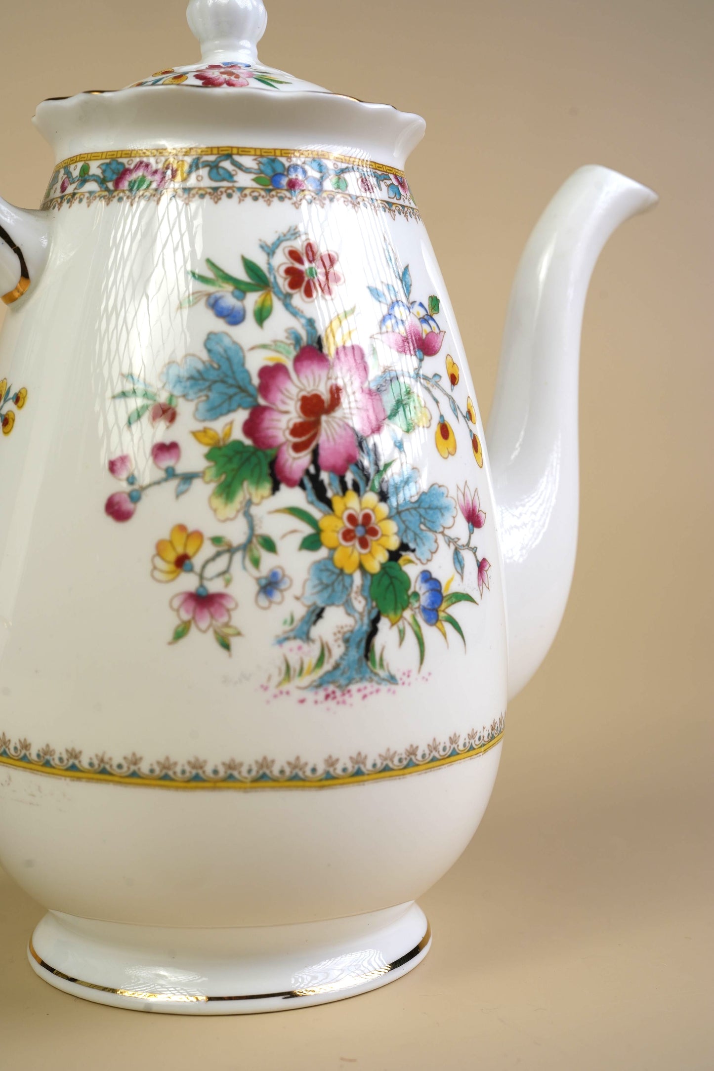 Coalport Ming Rose Coffee Pot