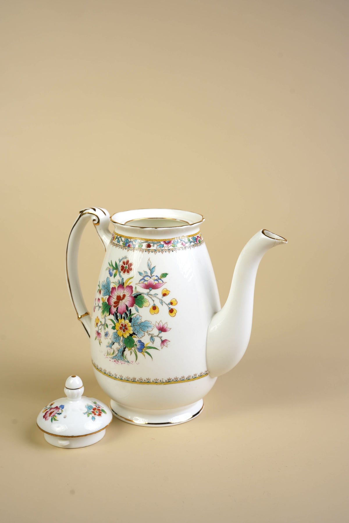 Coalport Ming Rose Coffee Pot