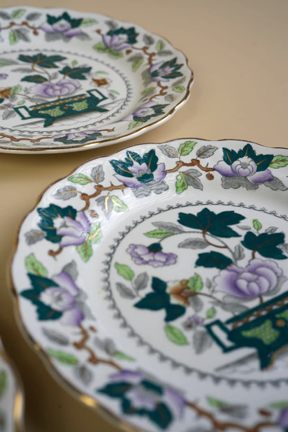 Booths Green Lotus Bone China Side Plates