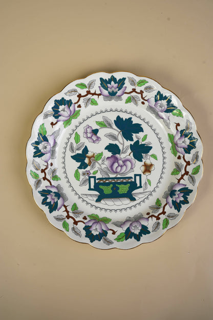 Booths Green Lotus Bone China Side Plates