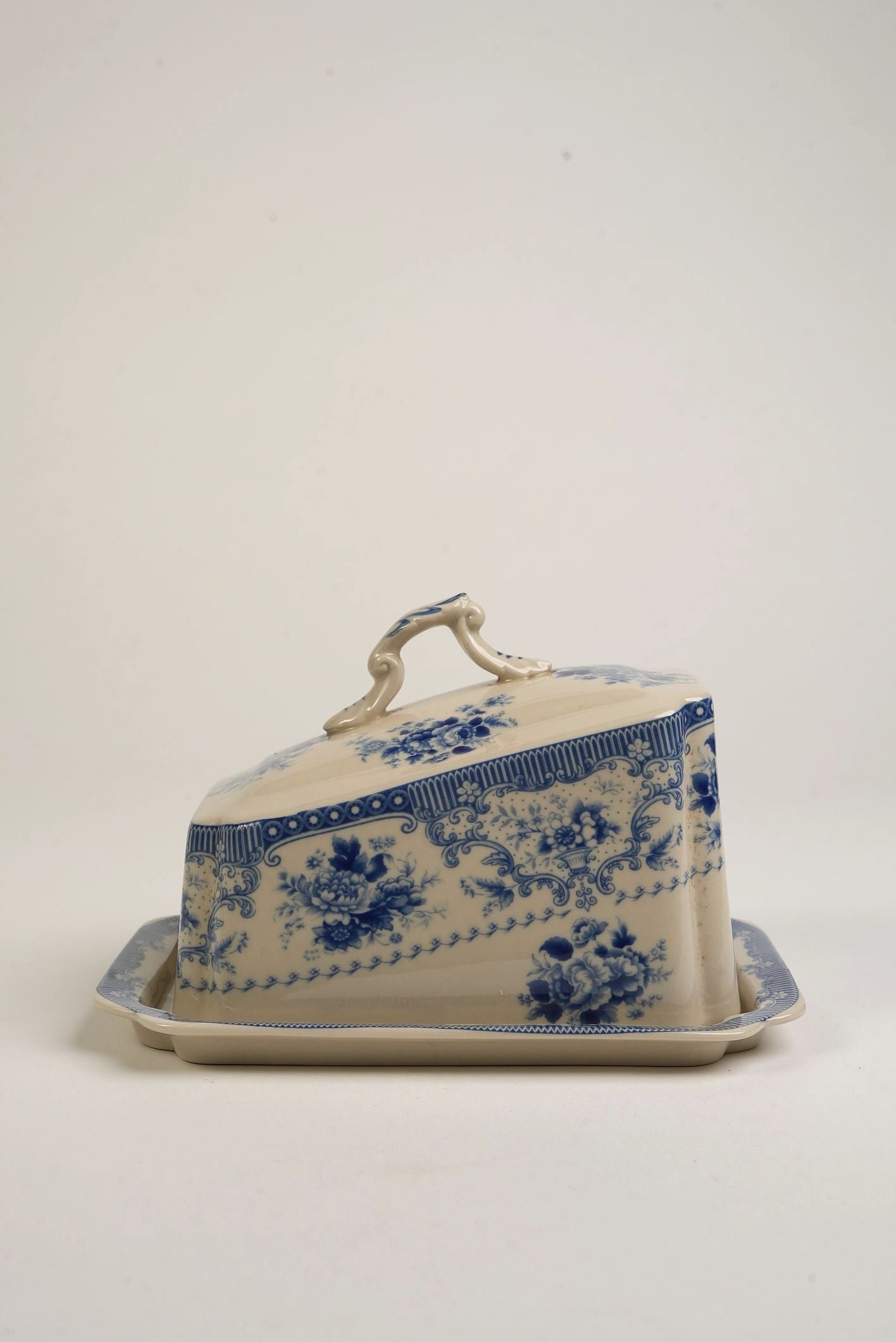 Vintage Powell Craft Floral Butter Dish