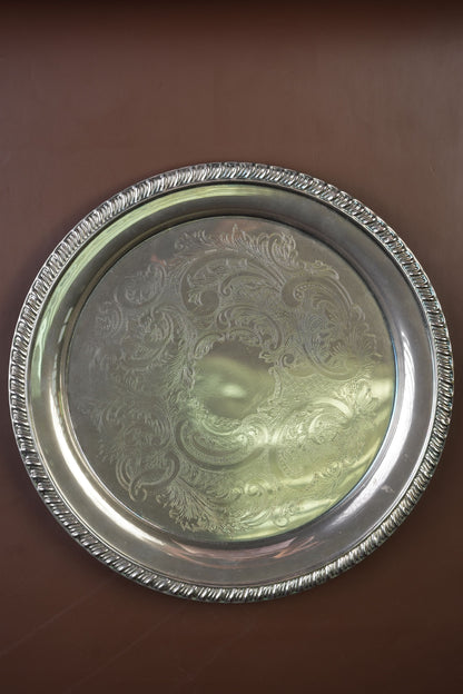Silver-Plated Engraved Tray