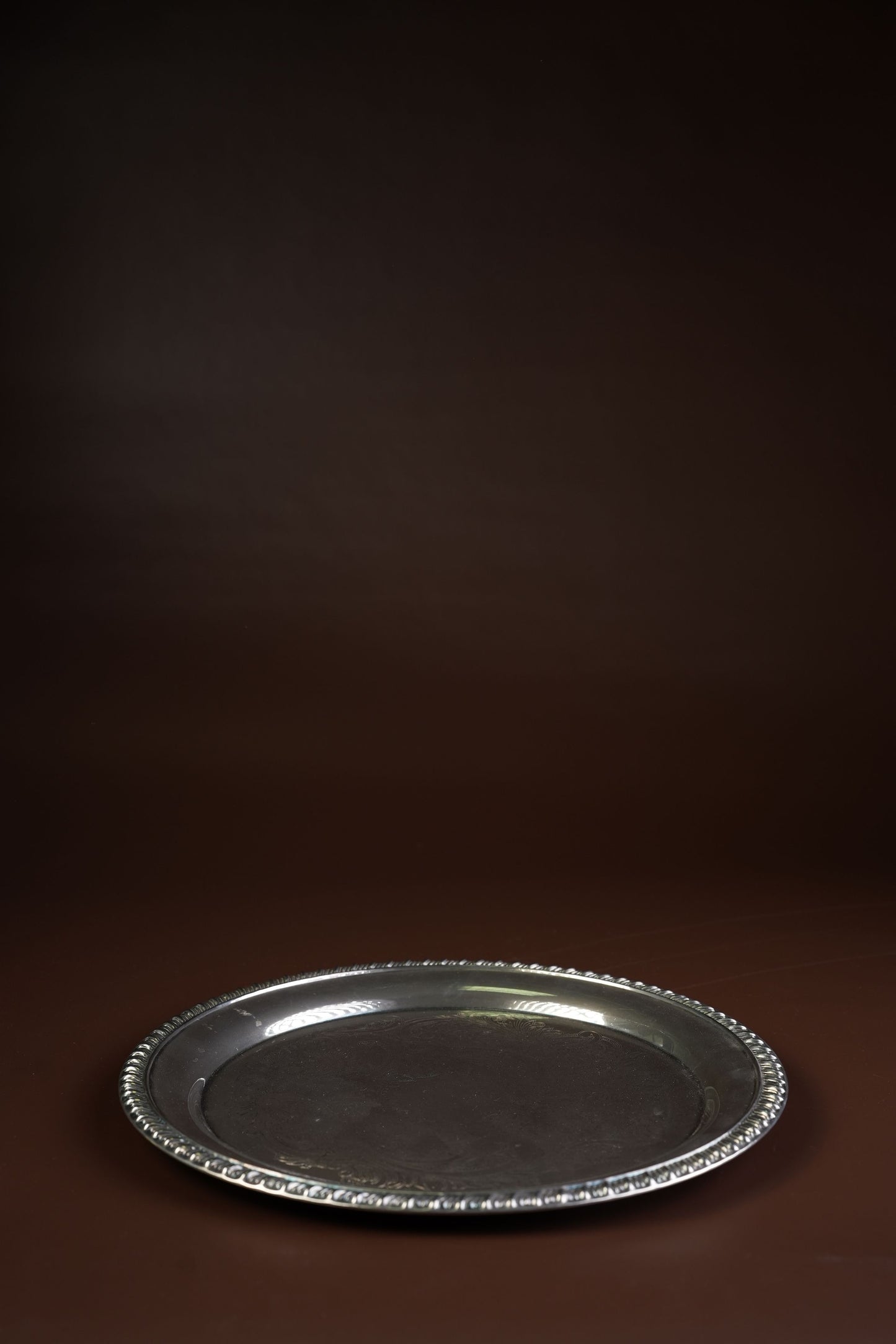 Silver-Plated Engraved Tray