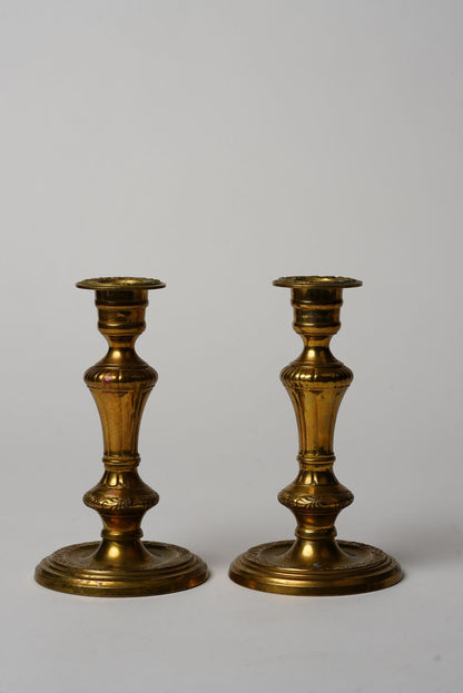 Pair of 19th Century Brass Candlesticks