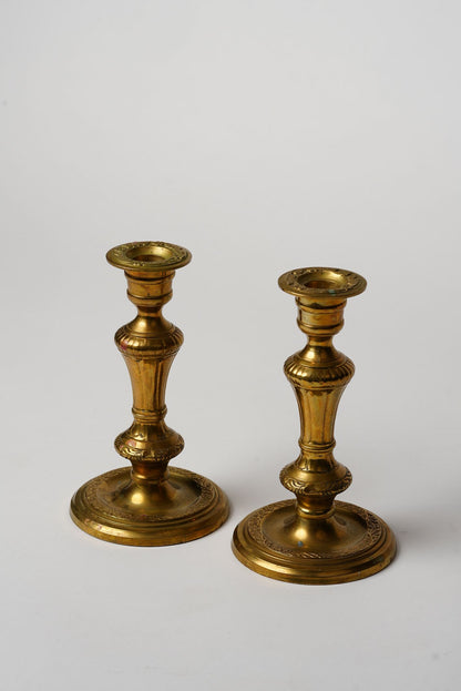 Pair of 19th Century Brass Candlesticks
