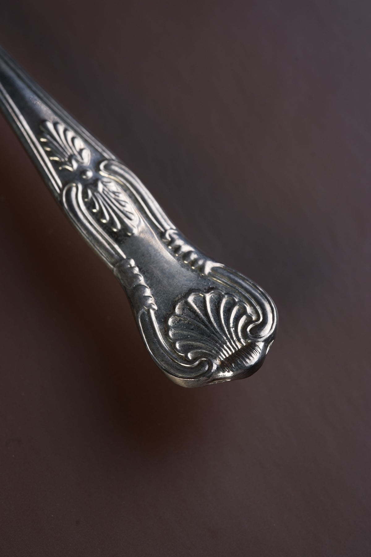 Antique Silver-Plated Pastry Server, Shell Handle