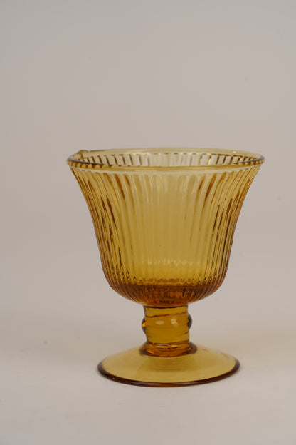 Handcrafted Amber Dessert Bowls | Set of 4