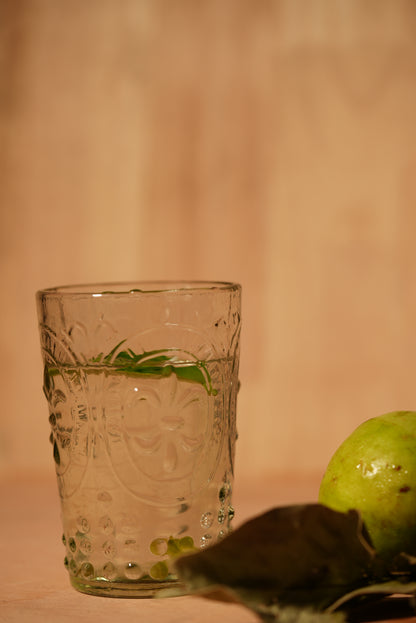 Handcrafted Floral Water Tumblers | Set of 4