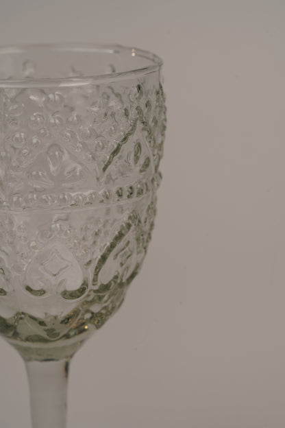Embossed Wine Goblets | Set of 2