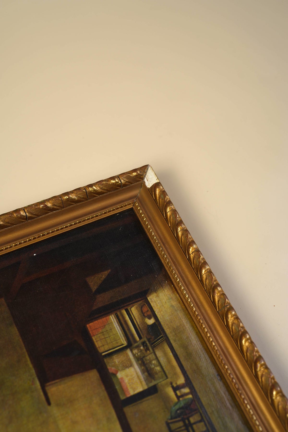 Dutch Golden Age Reproduction — Woman with a Child in a Pantry